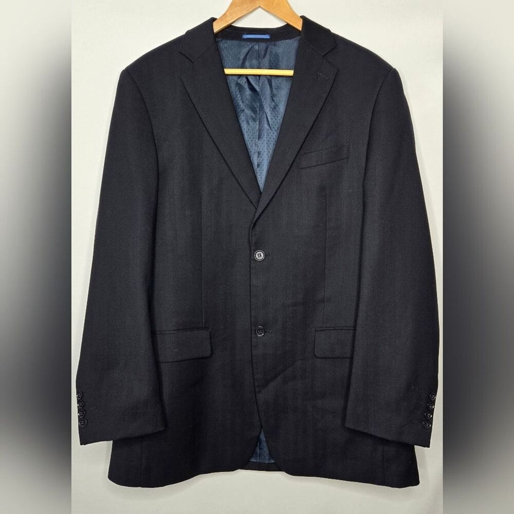 Men's Navy Blue Mantoni Suit Jacket 100% Virgin Wool (no size) Grandpa Core